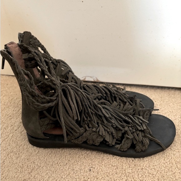Jeffrey Campbell Fringe Suede Sandals - Picture 3 of 5